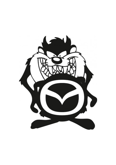 2 Adet Mazda Taz Komik Araba Sticker Yapıştırma