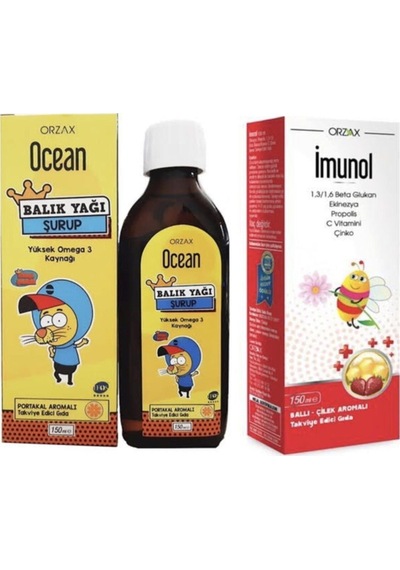 Ocean Balık Yağı Şurubu Portakal Aromalı Imunol Şurup