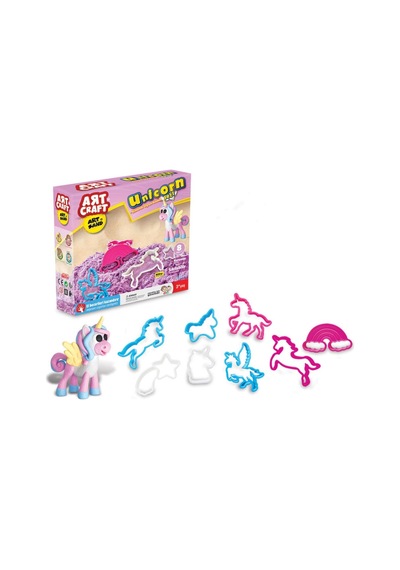 Art Craft Unicorn Oyun Kumu Seti 500 Gr 8 Parça Kalıplı Sıkılabilir Kinetik Kum