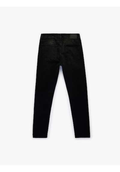 Koton Pamuklu Normal Bel Slim Fit Jean Pantolon - Brad Jean Siyah 7wam40138nd