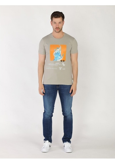 Roberto Cavalli Erkek Tshirt /M.Rob.0421.14023 A.Gri Açık Gri