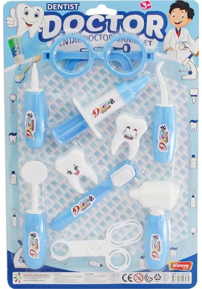 Mey İthalat Ern-897 Heroes Toys Kartela Erkek Dişçi Oyun Seti