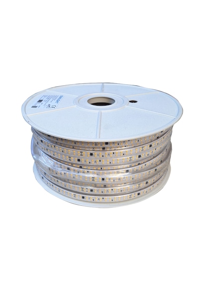 Çift Sıra Şerit Led 240 Led 220v 100 Metre Amber Işık