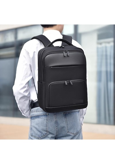 Laptop Notebook Sırt Çantası Usb Şarj Girişli İş Seyahati Günlük Yaşam Ve Okul Yeni Nesil Çanta Siyah Siyah