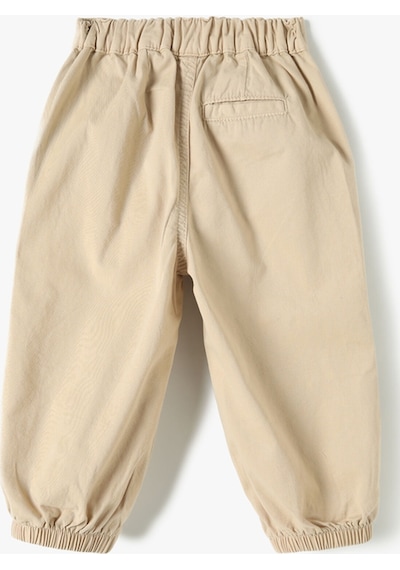 Koton Paraşüt Kot Pantolon Pamuklu Beli Lastikli Cepli - Parachute Jean Bej 4smb40072tw 4SMB40072TW052 Ekru