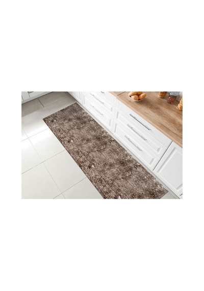 Plato Halı Parantez Saltanat Lüks Oturma Odası, Salon, Antre, Yıkanabilir Polyester Kaymaz Taban Acı Kahve Halı