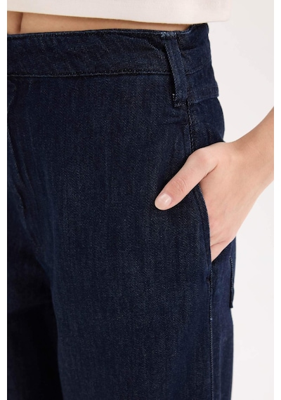 DeFacto Wide Leg Yüksek Bel Uzun Jean Pantolon E2970AX24CWNM34