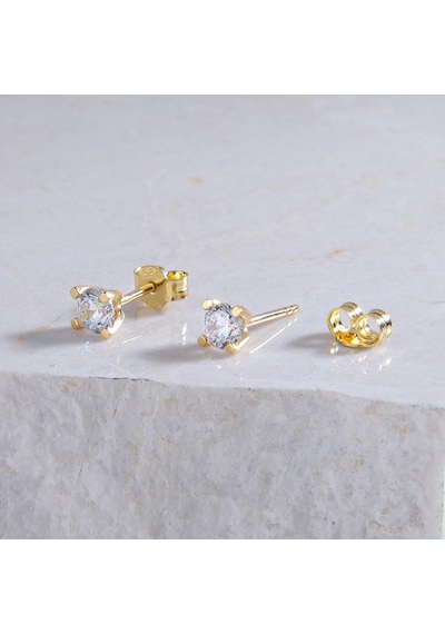 Goldkupe 14 Ayar Tektaş Altın Küpe 1,08 Gr-1228