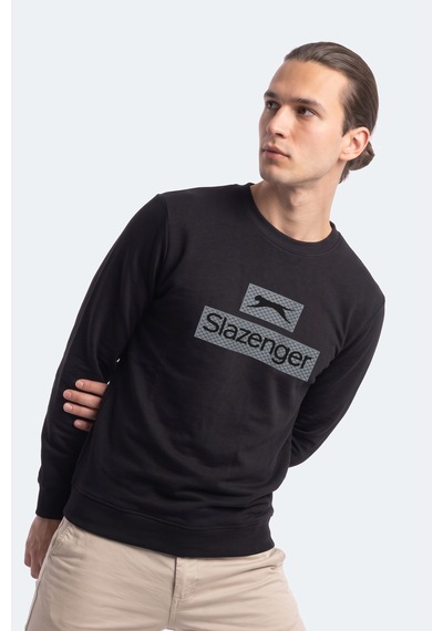 Slazenger Garvan Erkek Siyah Sweatshırt