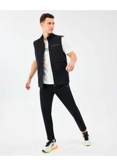 Skechers M Fitted Turtle Neck Softshell Vest Erkek Siyah Yelek S2520220-3817