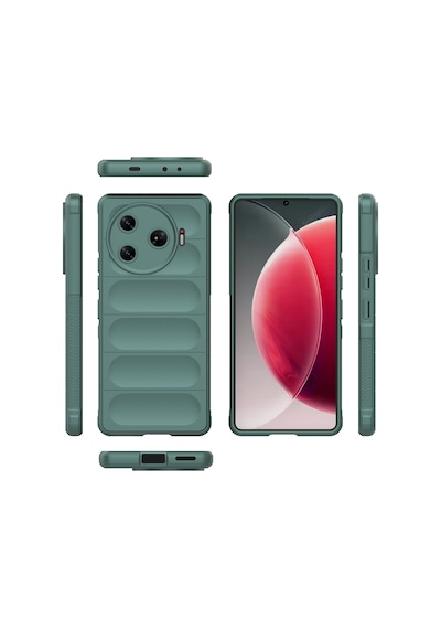 Zore Tecno Spark 30 Pro Kılıf Esnek Tpu Oyuklu Arka Yüzey Tasarımlı Etnik Silikon Siyah