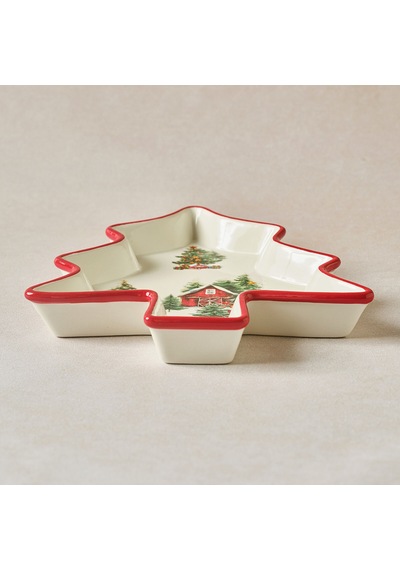 Karaca New Year Yılbaşı Cottage Çerezlik 23 Cm Kirmizi