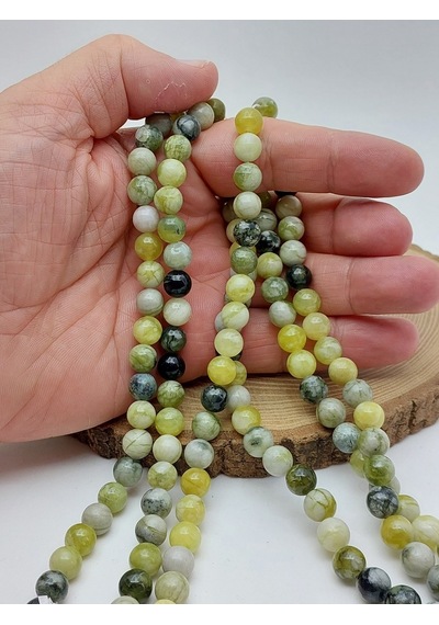 Peridot Zebercet Taşı Nane Yeşili Dizi 8mm 62262 Çok REnkli