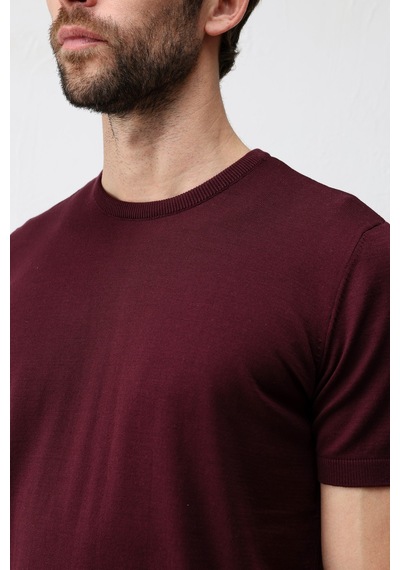 Antioch Comfort Slim Triko T-shirt Bordo
