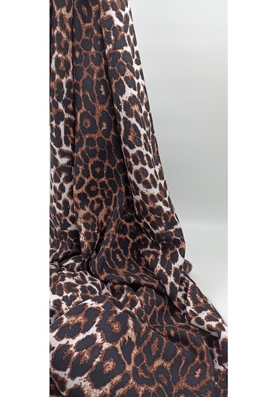 Leopar Desenli Viskon Kumaş