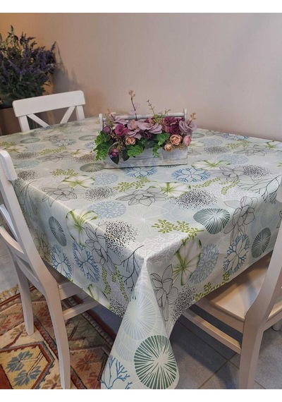 Elyaflı Pvc Masa Örtüsü Modern, Dayanıklı, Silinebilir Ve Şık Görünüm Fnt8211 Yeşil