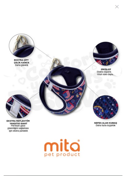 Mita 12 Lı Set Air Mesh L Gögüs Tasması Dizayn Dizayn