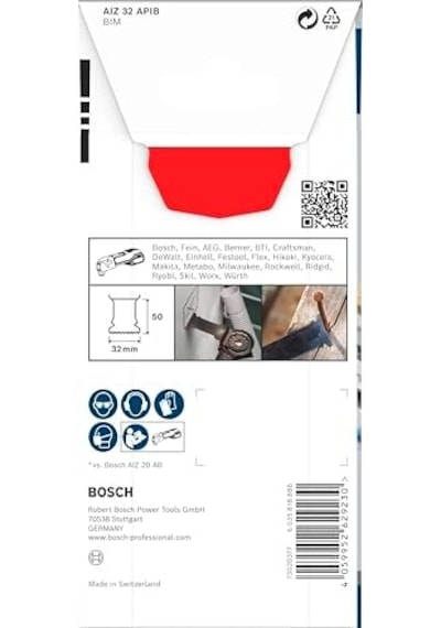 1x Pro Aız 32 Apıb Daldırmalı Kesim Testere Bıçağı Çivili Ahşap, Metal Sandviç, Genişlik 32 Mm, Professional Aksesuar Çok Fonksiyonlu Makine