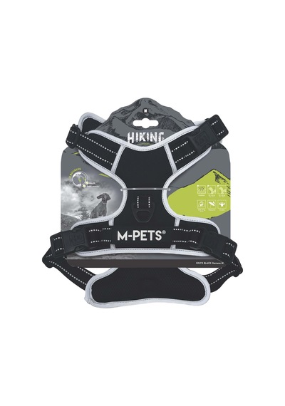 M-pets Hıkıng Reflektörlü Soft Sırt Tasması Black M