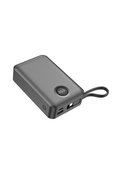 Dexim Cz03 65w Pd Dahili Lightning& Type-c Kablolu 20000 Mah Powerbank Açık Gri