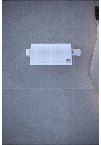 Metal Havluluk Beyaz Minimal & Dayanıklı Duvar Tipi Askı Modern Banyo Kağıt Havlu Tutac