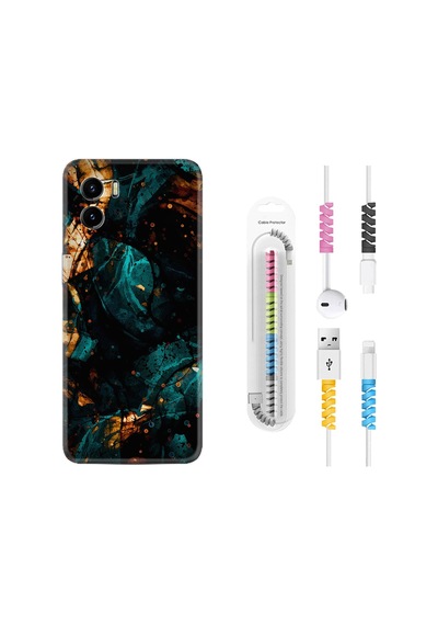 Vivo Y15S Kılıf Kablo Koruyuculu Karmaşa 1625