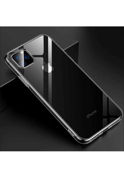 Apple Uyumlu iPhone 11 Pro Max Kılıf Zore Süper Silikon Kapak Renksiz