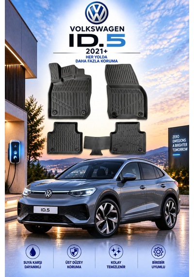 Volkswagen İd.5 2021+ Aracınıza Özel Üretim Havuzlu Paspas Takımı A+ -mod-