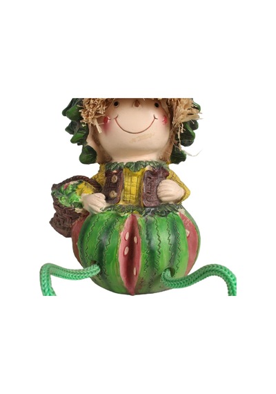 Ayakları Sallanan Karpuz Kafalar Biblo Dekoratif Obje Hediyelik Ürün Vitrin Süsü Ev Hediyesi 24 Cm.