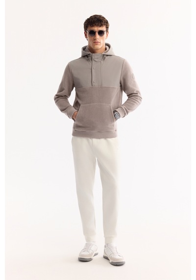 Avva Erkek Gri Kapüşonlu Soft Touch Polar Regular Fit Sweatshirt A52y1268