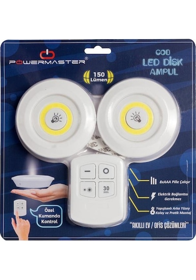 Powermaster Cob Led Kabin Ampul Kumandalı Soğuk Beyaz