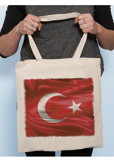 Anahtarlık Sepeti Bez Çanta - Türkiye Bayrak
