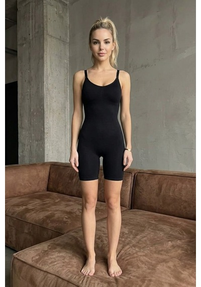 Kadın Şekillendirici Siyah Tam Boy Body