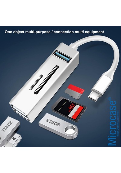 Type-c To Usb 3.0 Çoğaltıcı Hub Kart Okuyuculu 5in1 Usb Otg Sd/tf - Al3572