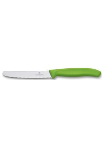 Victorinox 6.7836.L114 11Cm Tırtıklı Domates & Sosis Bıçağı Yeşil