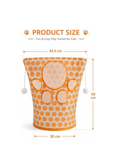 Katlanabilir Kedi Tüneli Oyuncağı Fareli İnteraktif Kedi Tüpü Çökebilir Dayanıklı Polyester Evcil Hayvan Oyun Tüneli Asorti Renk Gönderimli İç Mekan Egzersiz Oyuncağı