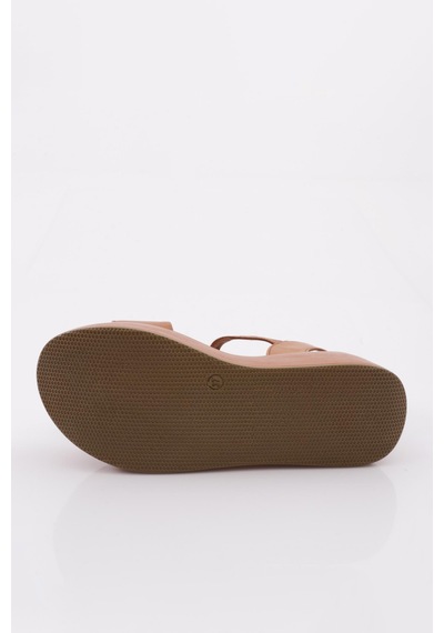 Dgn 6002 Kadin Kalin Taban Sandalet Taba