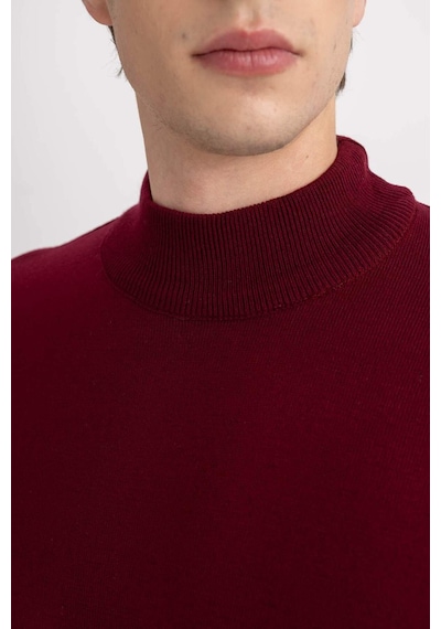 Defacto Slim Fit Dar Kesim Kazak B7851axnsbr45 Bordo
