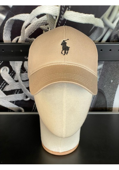 Hamze Polo Nakışlı Gabardin Kumaş Unisex Cap Şapka Bej
