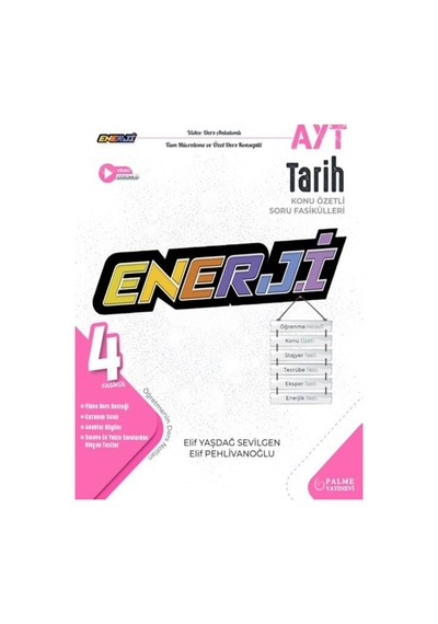 Palme Yayınları Ayt Enerji Tarih Konu Özetli Soru Fasikülleri