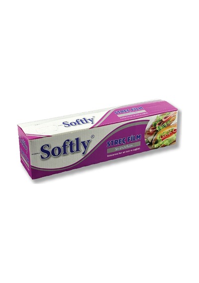 3 Adet Softly Gıda Streç Filmi 300 Metre 8 Mikron