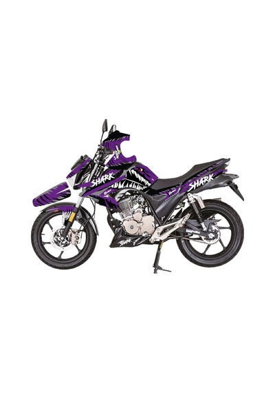Mondial Drift L Mor Shark Köpekbalığı Sticker Etiket Parçalı Ka
