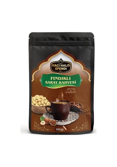 Hacı Halis Efendi Fındıklı Saray Kahvesi Dökme Açık Gerçek Fındık Parçacıklı Gurme Karışım Öğütülmüş