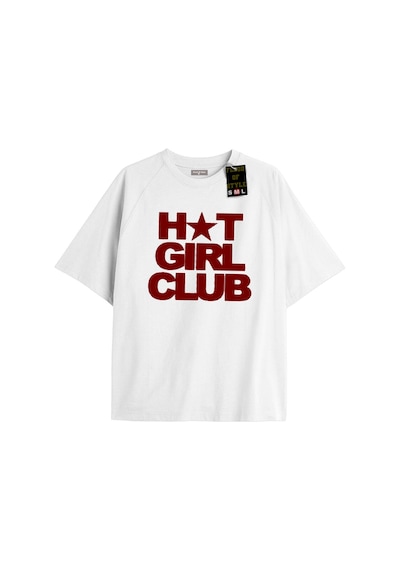 Flood Of Style Beyaz Oversize T-shirt Gırl Özel Tasarım
