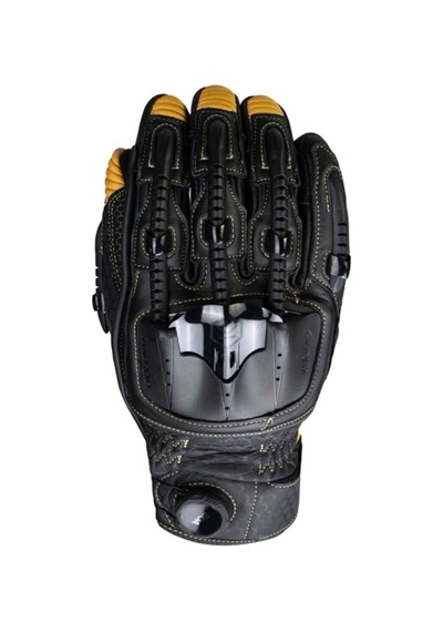 Knox Handroid Pod Mk5 Kısa Korumalı Deri Motosiklet Eldiveni Siyah Kahve