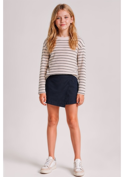 Esila Kids Kız Çocuk Gabardin Şort Etek Günlük Rahat Ve Şık Çocuk Şort Etek Modeli Lacivert
