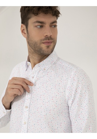 Pierre Cardin Pembe Slim Fit Uzun Kollu Gömlek