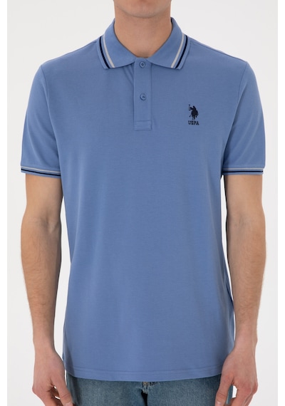 U.S. Polo Assn. Erkek Regular Fit Polo Yaka Koyu Mavi Basic Tişört 50306011-VR032