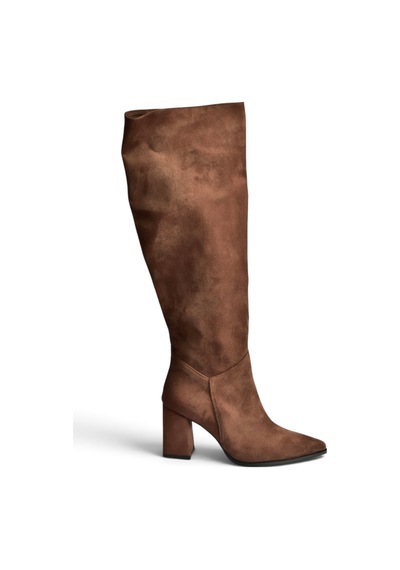 Fox Shoes Z752123202 Kahverengi Süet Kalın Topuklu Kadın Çizme