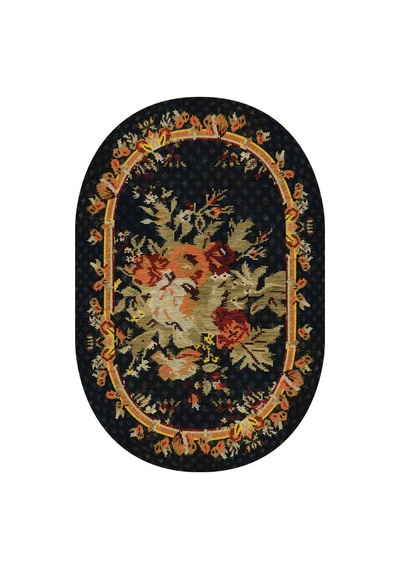 Rovigo Home Dijital Baskı Yıkanabilir Kaymaz Taban Oval Salon Halısı RVG7269-HT452 Çok Renkli